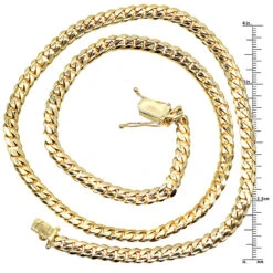 Luxurman Men's Solid 14K Yellow Gold Gold Miami Cuban Link Chain 7mm 22-40in -H'Hen Sale Store luxurman men s gold chains solid 14k gold miami cuban link chain 7mm 22 40in rulerye