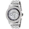 Luxurman Men's Paved Dial Diamond Bezel Watch 0.25ct