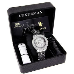Luxurman Men's Paved Dial Diamond Bezel Watch 0.25ct 10 Luxurman Men's Paved Dial Diamond Bezel Watch 0.25ct -H'Hen Sale Store luxurman mens diamond watch 025ct p 44425box