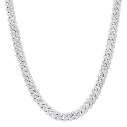 Luxurman Men's 10K Yellow Gold Miami Cuban Link Chain Necklace With Diamonds 23ct -H'Hen Sale Store luxurman mens necklaces 14k gold miami cuban link chain with diamonds 23ct wh