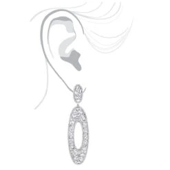 LUXURMAN Oval Designer Diamond Drop Earrings For Women 14K White Gold 9ct 12 LUXURMAN Oval Designer Diamond Drop Earrings For Women 14K White Gold 9ct -H'Hen Sale Store luxurman oval designer diamond drop earrings in 14k gold 7ct bodwh