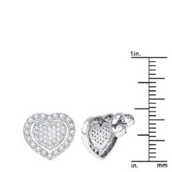 Luxurman Platinum Diamond Heart Earrings Studs 0.5ctw 9 Luxurman Platinum Diamond Heart Earrings Studs 0.5ctw -H'Hen Sale Store luxurman platinum diamond heart earrings studs 05ctw rulerwh