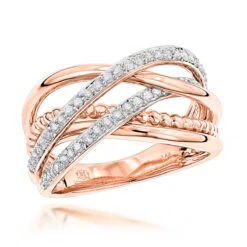 Luxurman Unique Women's Diamond Right Hand Ring 14K Yellow Gold 0.45ct 10 Luxurman Unique Women's Diamond Right Hand Ring 14K Yellow Gold 0.45ct -H'Hen Sale Store luxurman right hand rings unique womens diamond ring 14k gold 045ct ro