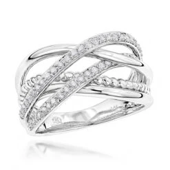 Luxurman Unique Women's Diamond Right Hand Ring 14K Yellow Gold 0.45ct 9 Luxurman Unique Women's Diamond Right Hand Ring 14K Yellow Gold 0.45ct -H'Hen Sale Store luxurman right hand rings unique womens diamond ring 14k gold 045ct wh