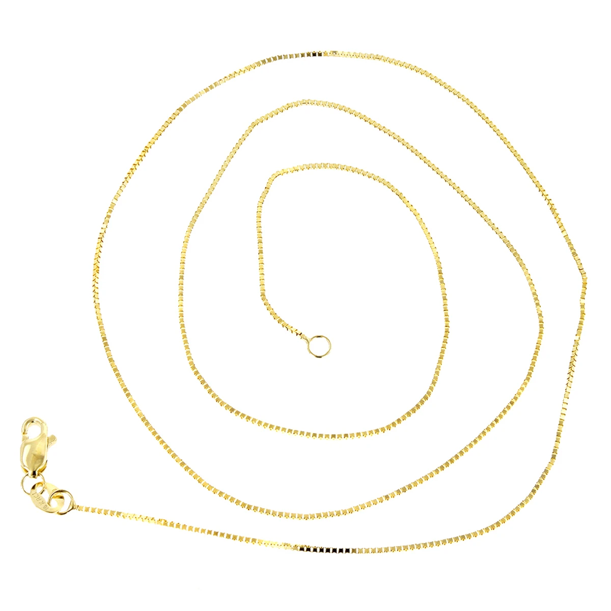 LUXURMAN Solid 10K White Gold Box Chain For Men & Women 1mm Wide 6 LUXURMAN Solid 10K White Gold Box Chain For Men & Women 1mm Wide - Image 4