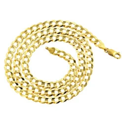 LUXURMAN Solid 10K Yellow Gold Curb Chain For Men Comfort 5.5mm Wide 9 LUXURMAN Solid 10K Yellow Gold Curb Chain For Men Comfort 5.5mm Wide -H'Hen Sale Store luxurman solid 10k gold curb chain for men comfort 55mm wide back