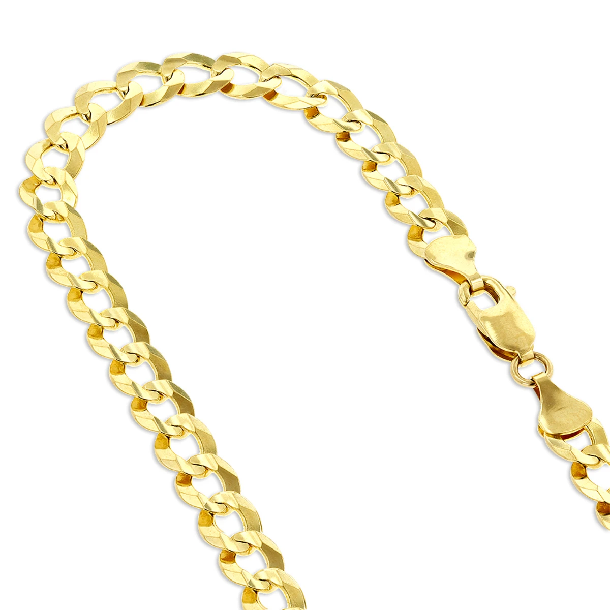 LUXURMAN Solid 10K Yellow Gold Curb Chain For Men Comfort 5.5mm Wide 3 LUXURMAN Solid 10K Yellow Gold Curb Chain For Men Comfort 5.5mm Wide