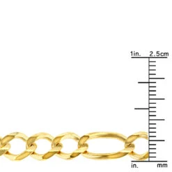 LUXURMAN Solid 10K Yellow Gold Figaro Chain For Men 7mm Wide -H'Hen Sale Store luxurman solid 10k gold figaro chain for men 7mm wide rulerye