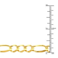 LUXURMAN Solid 10K Yellow Gold Figaro Chain For Men 8.5mm Wide -H'Hen Sale Store luxurman solid 10k gold figaro chain for men 85mm wide rulerye