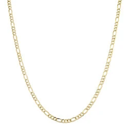 LUXURMAN Solid 10K Yellow Gold Figaro Chain For Men & Women 5mm Wide 10 LUXURMAN Solid 10K Yellow Gold Figaro Chain For Men & Women 5mm Wide -H'Hen Sale Store luxurman solid 10k gold figaro chain for men women 5mm wide boxye