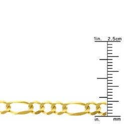 LUXURMAN Solid 10K Yellow Gold Figaro Chain For Men & Women 5mm Wide 11 LUXURMAN Solid 10K Yellow Gold Figaro Chain For Men & Women 5mm Wide -H'Hen Sale Store luxurman solid 10k gold figaro chain for men women 5mm wide rulerye