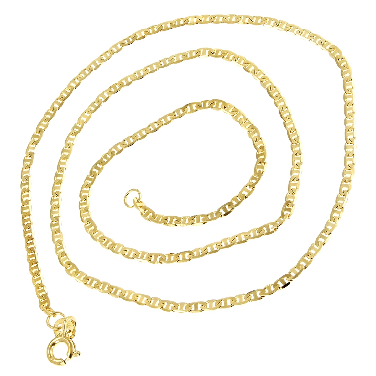 LUXURMAN Solid 10K Yellow Gold Mariner Chain For Men & Women 1.2mm Wide 4 LUXURMAN Solid 10K Yellow Gold Mariner Chain For Men & Women 1.2mm Wide - Image 2