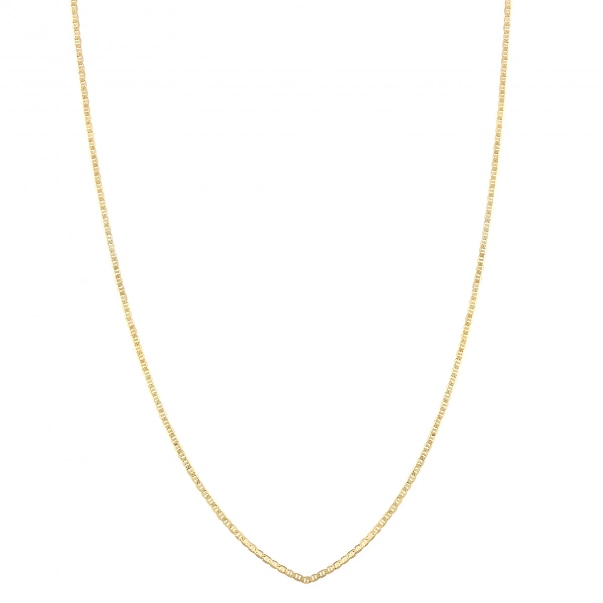 LUXURMAN Solid 10K Yellow Gold Mariner Chain For Men & Women 1.2mm Wide 6 LUXURMAN Solid 10K Yellow Gold Mariner Chain For Men & Women 1.2mm Wide - Image 4