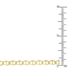 LUXURMAN Solid 10K Yellow Gold Mariner Chain For Men & Women 4.5mm Wide -H'Hen Sale Store luxurman solid 10k gold mariner chain for men women 45mm wide rulerye