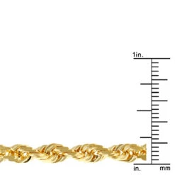 LUXURMAN Solid 10K Yellow Gold Rope Chain For Men & Women Diamond Cut 5mm -H'Hen Sale Store luxurman solid 10k gold rope chain for men women diamond cut 5mm rulerye