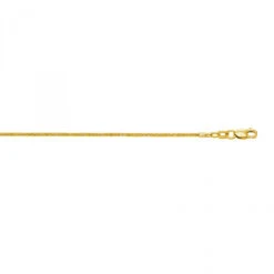 LUXURMAN Solid 10K Yellow Gold Sparkle Chain For Women 1.5mm Wide