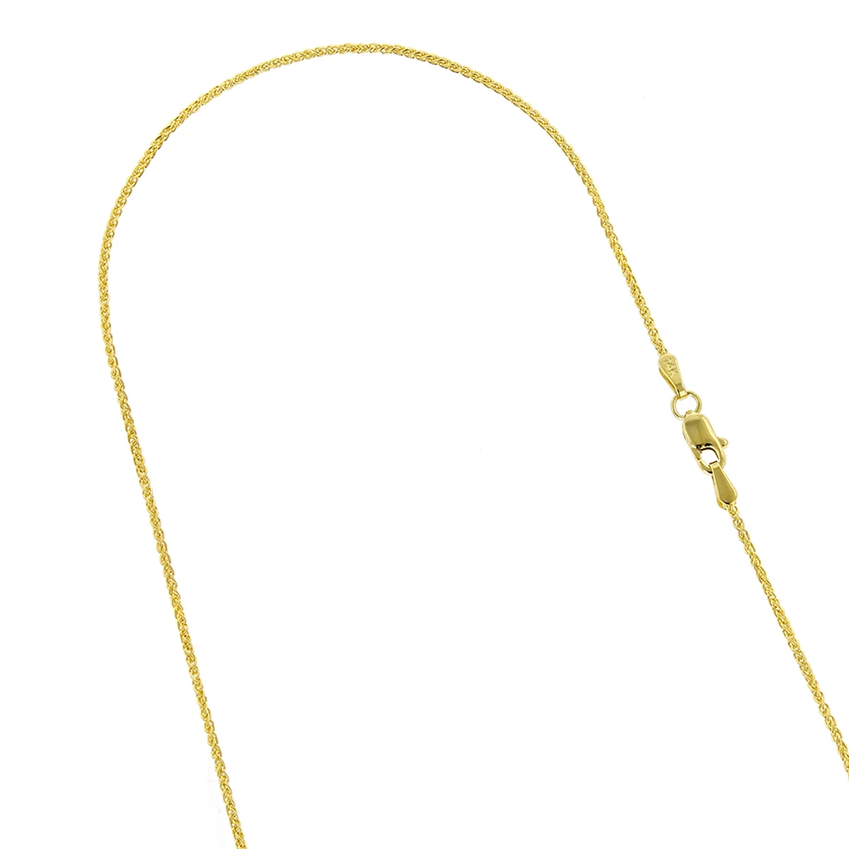LUXURMAN Solid 10K Yellow Gold Wheat Chain For Women 1mm Wide 3 LUXURMAN Solid 10K Yellow Gold Wheat Chain For Women 1mm Wide