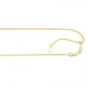 LUXURMAN Solid 10K Yellow Gold Wheat Chain For Women Round Adjustable 1mm