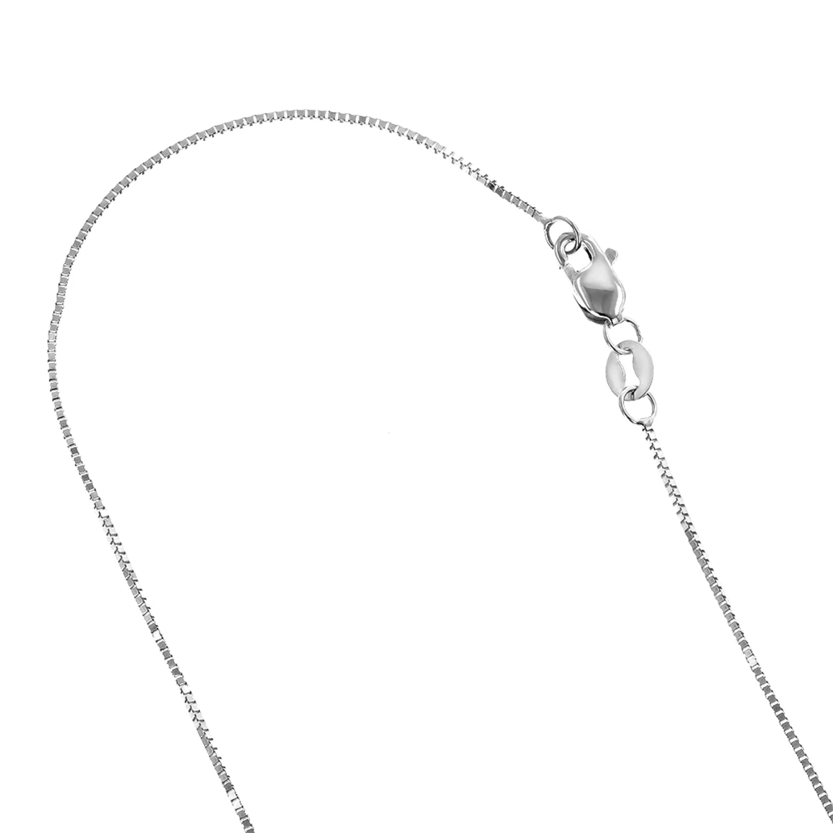 LUXURMAN Solid 14K White Gold Box Chain For Men & Women 1.4mm Wide 2 LUXURMAN Solid 14K White Gold Box Chain For Men & Women 1.4mm Wide
