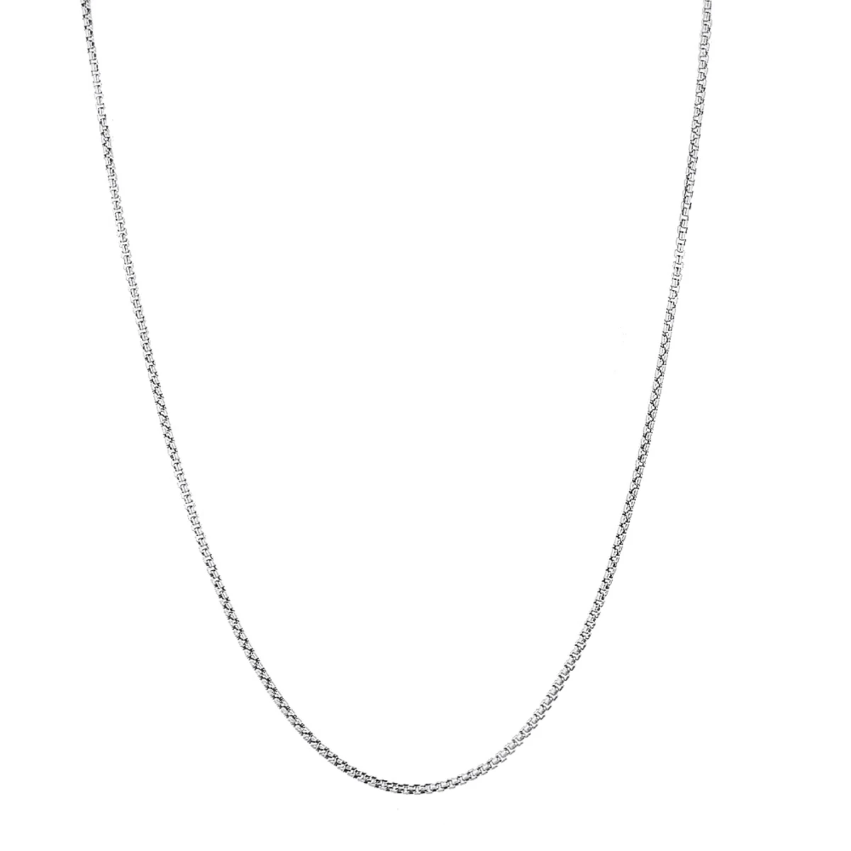 LUXURMAN Solid 14K White Gold Box Chain For Men & Women Round 1.7mm Wide 8 LUXURMAN Solid 14K White Gold Box Chain For Men & Women Round 1.7mm Wide - Image 6