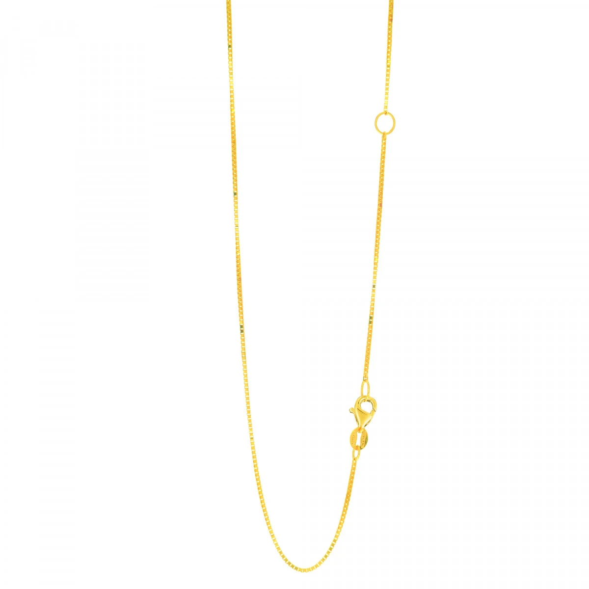 LUXURMAN Solid 14K White Gold Box Chain For Women Extendable 0.8mm Wide 4 LUXURMAN Solid 14K White Gold Box Chain For Women Extendable 0.8mm Wide - Image 2