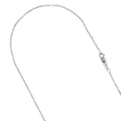 LUXURMAN Solid 14K White Gold Cable Chain For Men & Women 1.8mm Wide