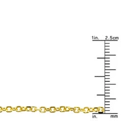 LUXURMAN Solid 14K Yellow Gold Cable Chain For Men & Women 2.3mm Wide -H'Hen Sale Store luxurman solid 14k gold cable chain for men women 23mm wide rulerye