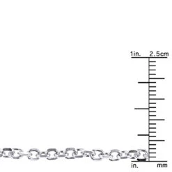 LUXURMAN Solid 14K White Gold Cable Chain For Men & Women 3mm Wide -H'Hen Sale Store luxurman solid 14k gold cable chain for men women 3mm wide rulerwh