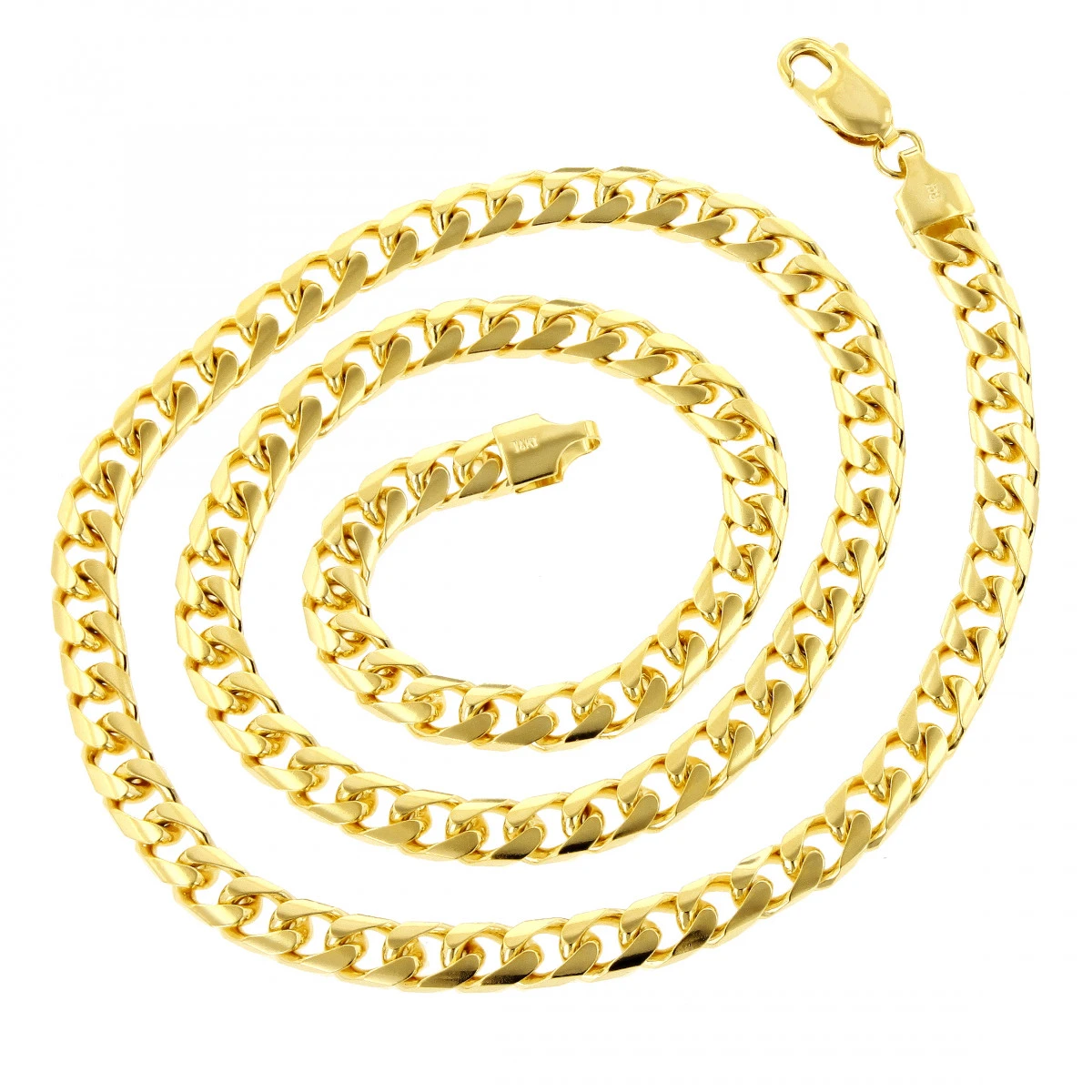 LUXURMAN Solid 14K Yellow Gold Cuban Link Chain For Men Miami 6mm Wide 6 LUXURMAN Solid 14K Yellow Gold Cuban Link Chain For Men Miami 6mm Wide - Image 4