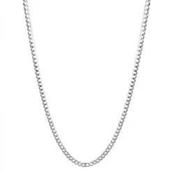 LUXURMAN Solid 14K White Gold Curb Chain For Men Comfort 5.5mm Wide -H'Hen Sale Store luxurman solid 14k gold curb chain for men comfort 55mm wide boxwh