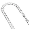 LUXURMAN Solid 14K White Gold Curb Chain For Men Comfort 5.5mm Wide -H'Hen Sale Store luxurman solid 14k gold curb chain for men comfort 55mm wide wh