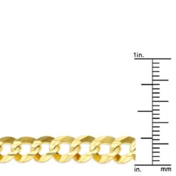 LUXURMAN Solid 14K Yellow Gold Curb Chain For Men Comfort 7mm Wide 11 LUXURMAN Solid 14K Yellow Gold Curb Chain For Men Comfort 7mm Wide -H'Hen Sale Store luxurman solid 14k gold curb chain for men comfort 7mm wide rulerye