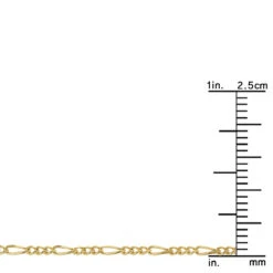 LUXURMAN Solid 14K Yellow Gold Figaro Chain For Men & Women 1.3mm Wide 11 LUXURMAN Solid 14K Yellow Gold Figaro Chain For Men & Women 1.3mm Wide -H'Hen Sale Store luxurman solid 14k gold figaro chain for men women 13mm wide rulerye