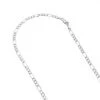 LUXURMAN Solid 14K White Gold Figaro Chain For Men & Women 2.6mm Wide