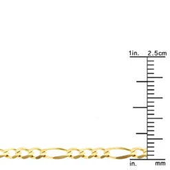 LUXURMAN Solid 14K Yellow Gold Figaro Chain For Men & Women 3mm Wide -H'Hen Sale Store luxurman solid 14k gold figaro chain for men women 3mm wide rulerye