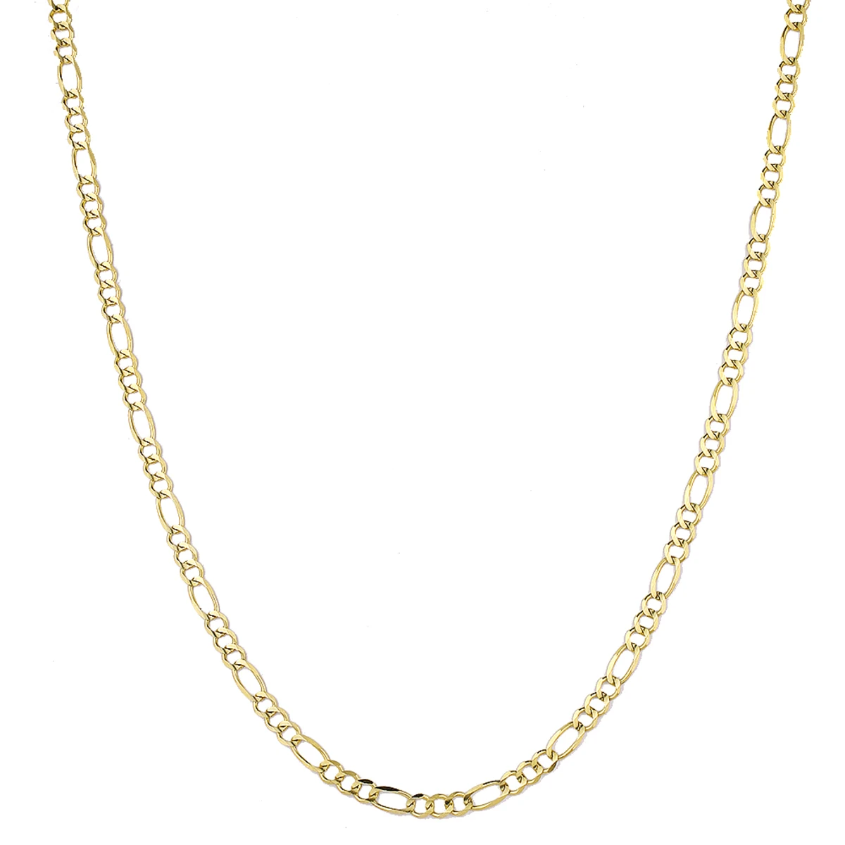 LUXURMAN Solid 14K Yellow Gold Figaro Chain For Men & Women 4mm Wide 8 LUXURMAN Solid 14K Yellow Gold Figaro Chain For Men & Women 4mm Wide - Image 6