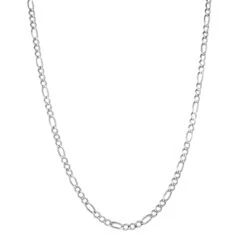 LUXURMAN Solid 14K White Gold Figaro Chain For Men & Women 6mm Wide 15 LUXURMAN Solid 14K White Gold Figaro Chain For Men & Women 6mm Wide -H'Hen Sale Store luxurman solid 14k gold figaro chain for men women 6mm wide boxwh