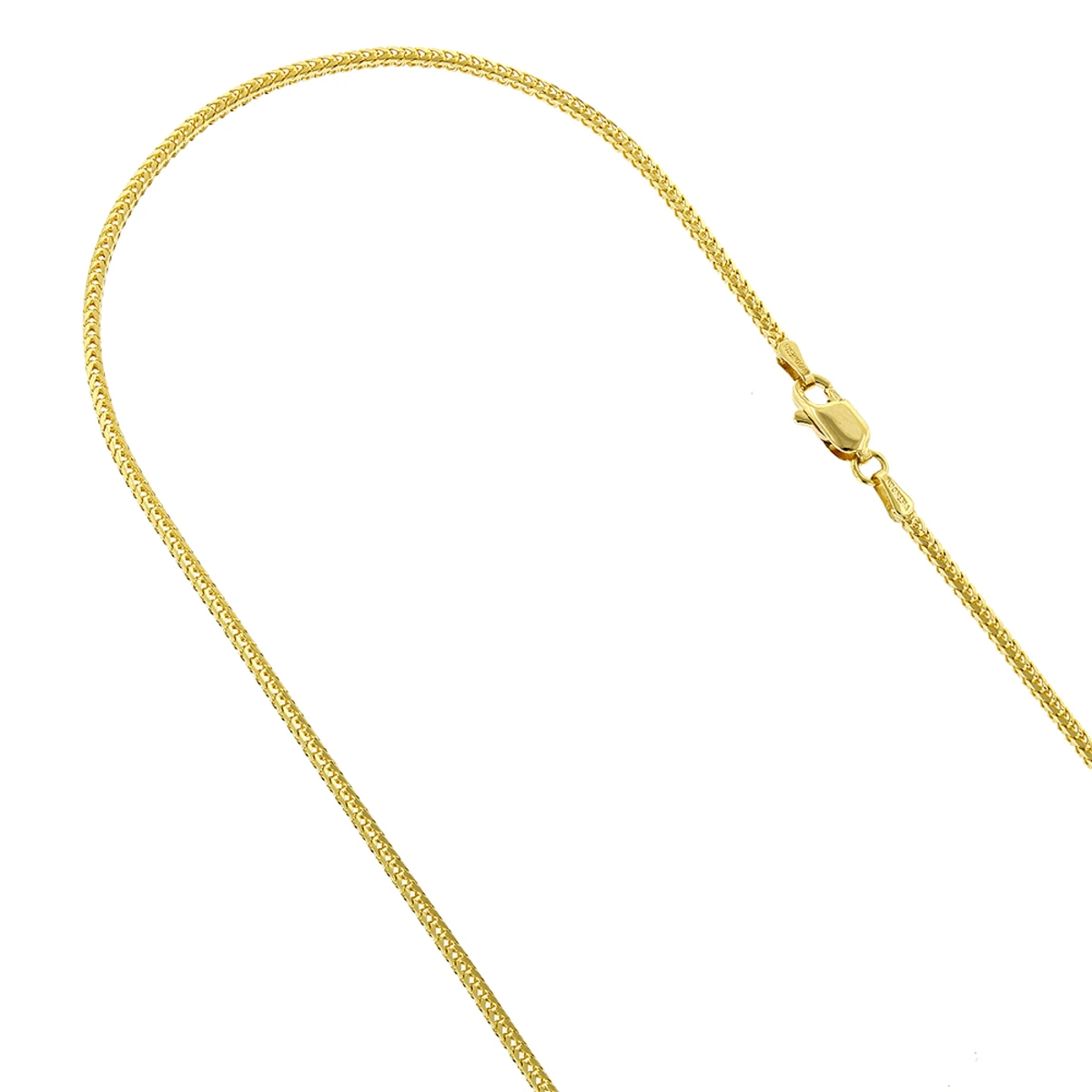 LUXURMAN Solid 14K White Gold Franco Chain For Men & Women 1.2mm Wide 4 LUXURMAN Solid 14K White Gold Franco Chain For Men & Women 1.2mm Wide - Image 2