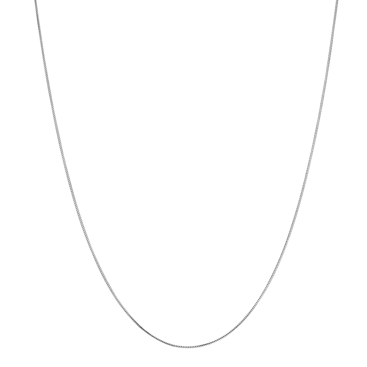 LUXURMAN Solid 14K White Gold Franco Chain For Women 0.9mm Wide 7 LUXURMAN Solid 14K White Gold Franco Chain For Women 0.9mm Wide - Image 5