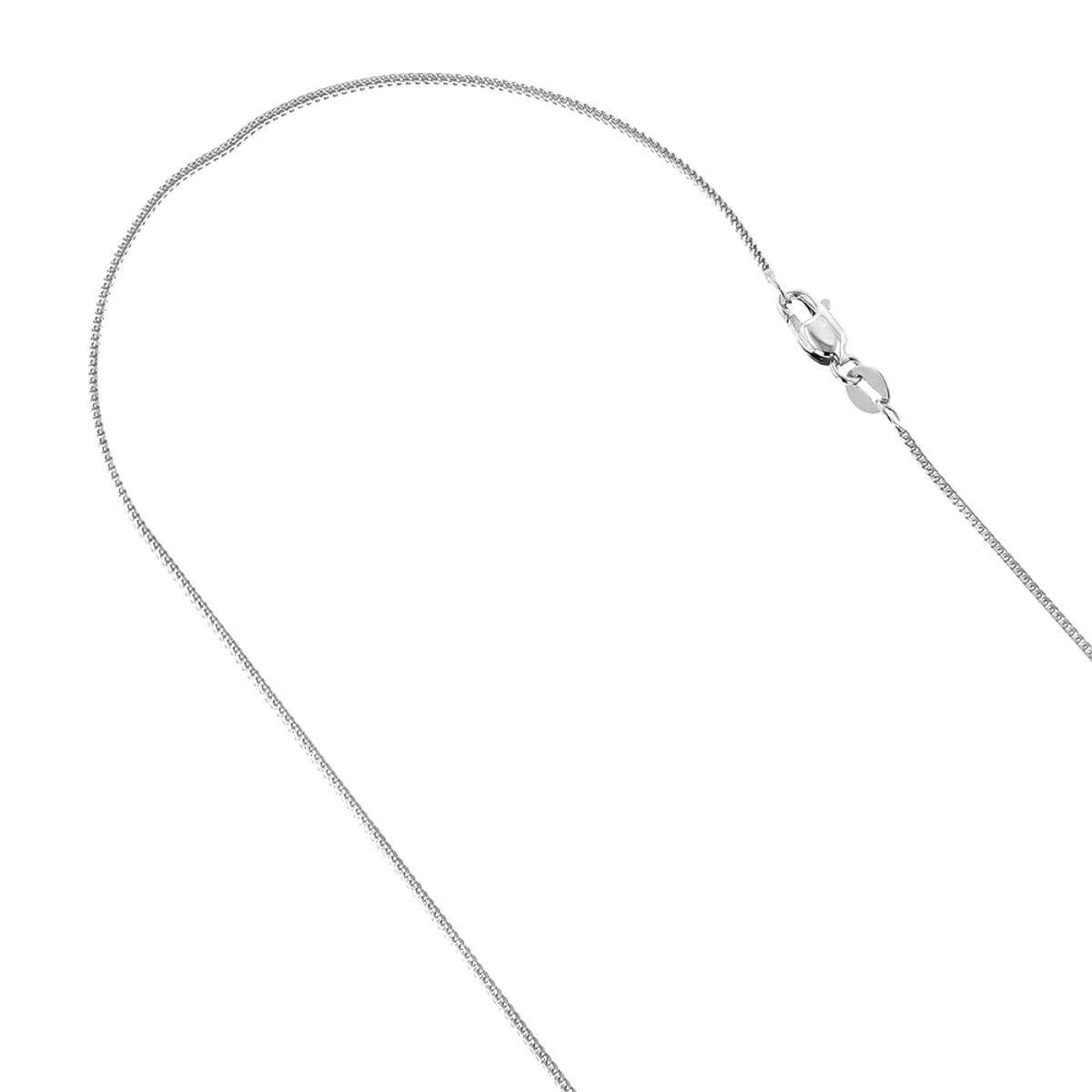LUXURMAN Solid 14K White Gold Franco Chain For Women 0.9mm Wide 3 LUXURMAN Solid 14K White Gold Franco Chain For Women 0.9mm Wide