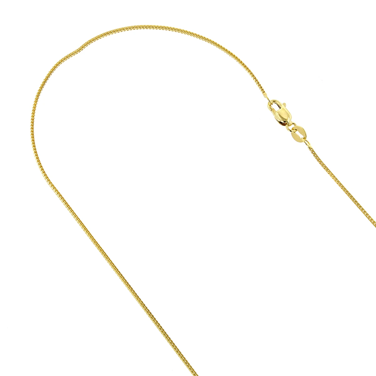 LUXURMAN Solid 14K White Gold Franco Chain For Women 0.9mm Wide 4 LUXURMAN Solid 14K White Gold Franco Chain For Women 0.9mm Wide - Image 2