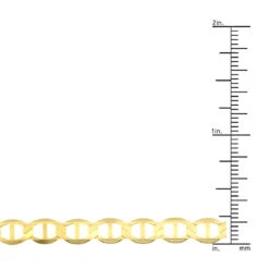 LUXURMAN Solid 14K Yellow Gold Mariner Chain For Men & Women 6.5mm Wide -H'Hen Sale Store luxurman solid 14k gold mariner chain for men women 65mm wide rulerye