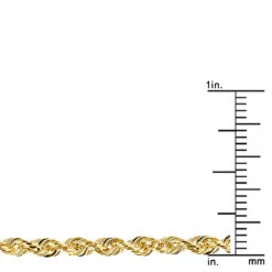 LUXURMAN Solid 14K Yellow Gold Rope Chain For Men & Women 3mm Wide -H'Hen Sale Store luxurman solid 14k gold rope chain for men women 3mm wide rulerye