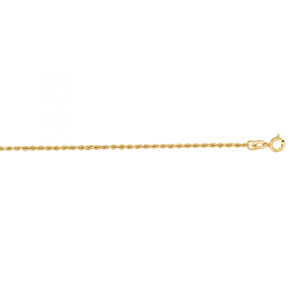 LUXURMAN Solid 14K White Gold Diamond Cut 1.3mm Rope Chain For Men & Women 4 LUXURMAN Solid 14K White Gold Diamond Cut 1.3mm Rope Chain For Men & Women - Image 2