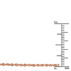 LUXURMAN Solid 14K Rose Gold Rope Chain For Men & Women Diamond Cut 1.5mm -H'Hen Sale Store luxurman solid 14k gold rope chain for men women diamond cut 15mm rulerro