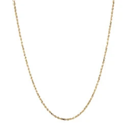 LUXURMAN Solid 14K Yellow Gold Rope Chain For Men & Women Diamond Cut 2.3mm -H'Hen Sale Store luxurman solid 14k gold rope chain for men women diamond cut 23mm boxye