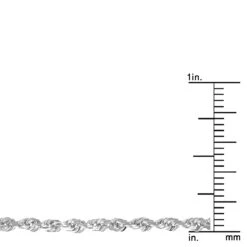 LUXURMAN Solid 14K Yellow Gold Rope Chain For Men & Women Diamond Cut 2.5mm -H'Hen Sale Store luxurman solid 14k gold rope chain for men women diamond cut 25mm rulerwh