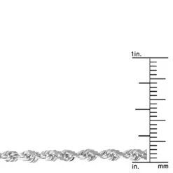 LUXURMAN Solid 14K Yellow Gold Rope Chain For Men & Women Diamond Cut 3mm -H'Hen Sale Store luxurman solid 14k gold rope chain for men women diamond cut 3mm rulerwh