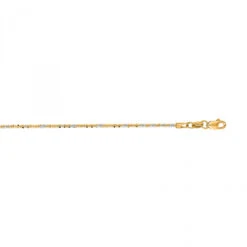 LUXURMAN Solid 14K White Gold Sparkle Chain For Women 1.5mm Wide