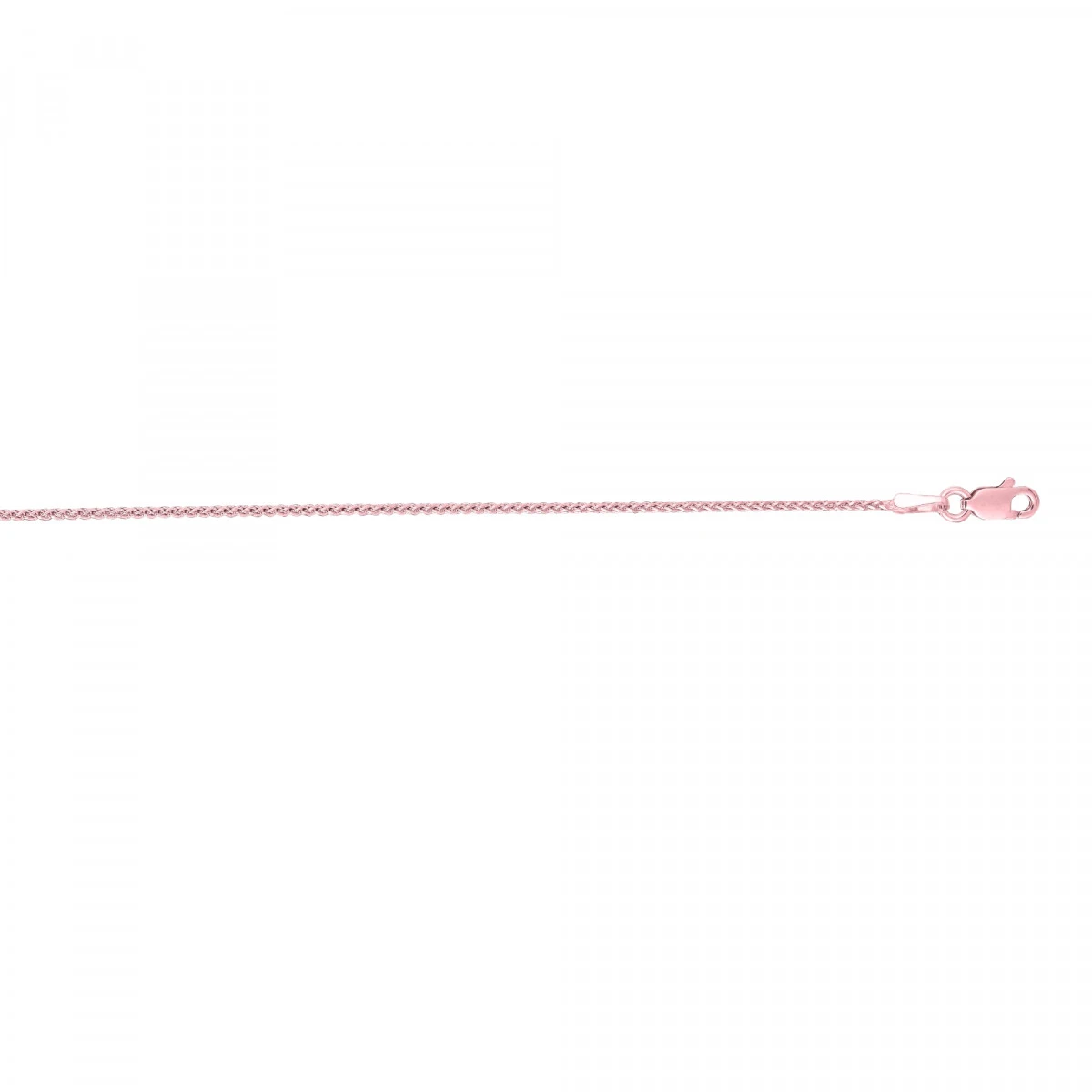 LUXURMAN Solid 14K Yellow Gold Wheat Chain For Women Round Diamond Cut 1mm 5 LUXURMAN Solid 14K Yellow Gold Wheat Chain For Women Round Diamond Cut 1mm - Image 3